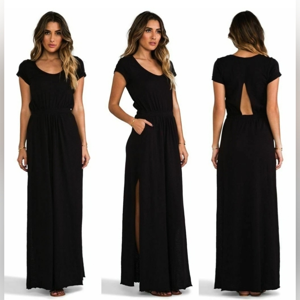 Free People FP Beach Audrina Maxi Dress Side Slit Open Back Cinch Waist XS NWT - Picture 12 of 16